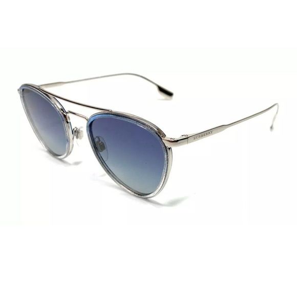 Burberry Women's Silver and Blue Sunglasses! - Picture 1 of 4